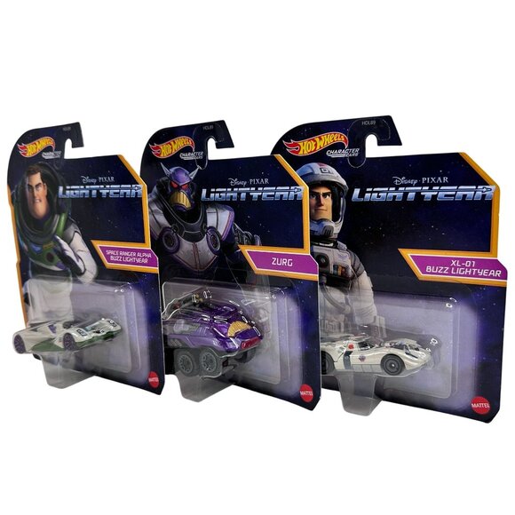 Hot Wheels Disney Pixar Lightyear 3 Character Cars Buzz Lightyear & Zurg NEW - Picture 2 of 16